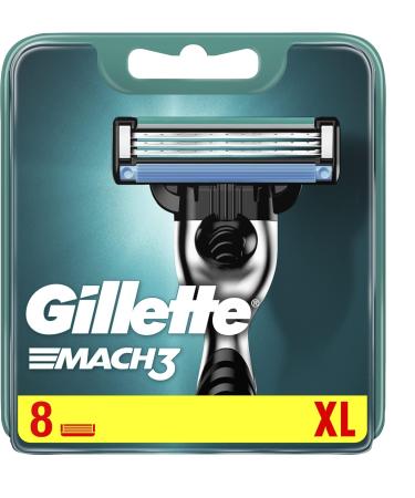 Buy Gillette Mach3 Razor Blades for Men - Pack of 8 Refills | International Shipping Available - Buy Online on GoSupps.com