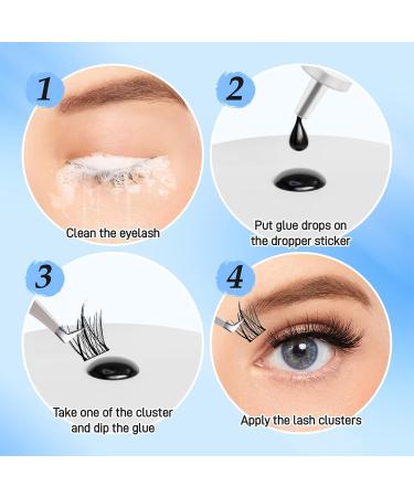 Fast Drying Waterproof Lash Glue - Strong Hold Individual & Cluster Extensions (5ML) | Long Lasting DIY Eyelash Glue for International Shipping - Buy Online on GoSupps.com
