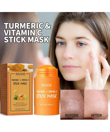  Dous Pore Cleanser | 1.35 Oz Turmeric Clay Vitamin C Remover Mask Soothing Skin Facial Mask for Women and Men to Remove Blackheads Soft Skin - Buy Online on GoSupps.com