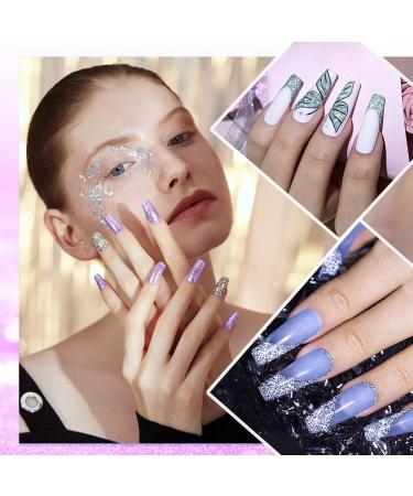 Rechoo 6PCS Reflective Glitter Nail Polish Gel Set - Sparkly UV Gel for Nail Art Design 8ml Diamond Glitter Colors for Drawing Lines - Buy Online on GoSupps.com