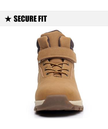 Dirafy Kids Boys Outdoor Hiking Boots - Water Resistant Non Slip Ankle Boots for 13 Little Kid Tan - Unisex Child Athletic Boots - Buy Online on GoSupps.com