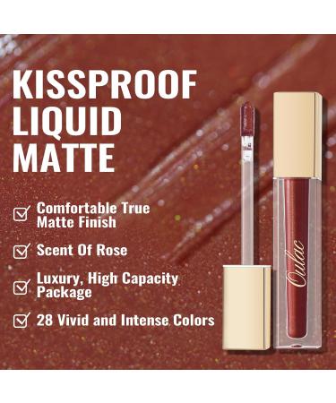 Oulac Liquid Matte Lipstick M03 - Exotic Kiss | Long-Lasting Vegan Gluten-Free Brown Lipstick with Precise Applicator - Buy Online on GoSupps.com