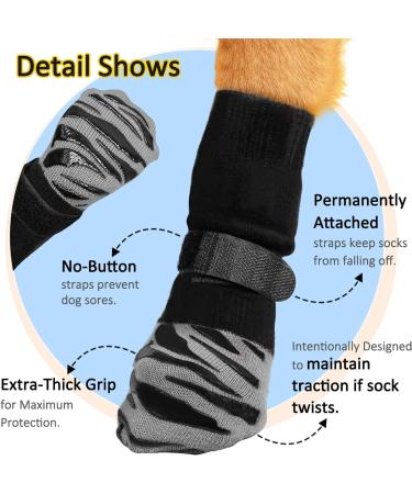 Anti-Slip Socks for Dogs | Paw Protection for Warm & Cold Walkways | Ideal for Licking & Slipping Prevention (S) - Buy Online on GoSupps.com