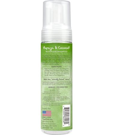 TropiClean Papaya Waterless Shampoo 7.4oz - Made in USA - Moisturizing for Dogs & Cats - Nourishes Dry Skin - Sweet Papaya & Coconut Scent - Buy Online on GoSupps.com