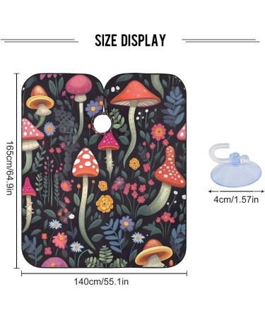 Kigai Mushroom Flower Barber Cape - Professional Waterproof Hair Cutting Cape for Men & Women | Adjustable Snap Closure Hairdressing Cape - Buy Online on GoSupps.com