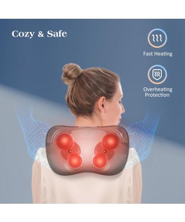 Shiatsu Neck Massage Pillows with Heat - 3D Rotating Massage Device for Ultimate Relaxation at Home or Office - Buy Online on GoSupps.com
