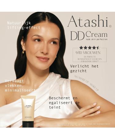 Atashi DD Cream Antiorn Antiaging treatment with color No Makeup Makeup Attenua stains and minimizes pores Gardenia Jasminoid and Retinol Airless Medium tone SPF15 50 ml - Buy Online on GoSupps.com