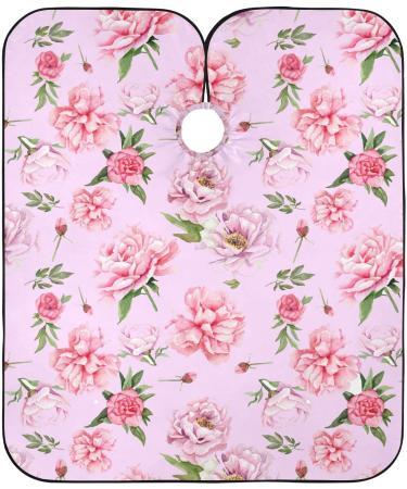 Waterproof Barber Cape - Peony Rose & Cheetah Haircut Bib for Men & Women | Unisex Hair Cutting Cape - Buy Online on GoSupps.com