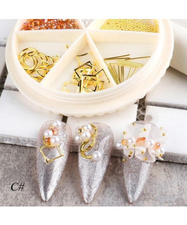 In Wheel Nail Art Decoation Pearl Chameleon Stone Nail Stud Nail Rhinestone Mixed Design 3D(B) - Buy Online on GoSupps.com