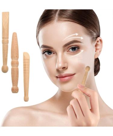 Fomiyes Wooden Acupuncture Rod & Trigger Point Massage Roller Thai Massage Tools for Reflexology & Face Care - Buy Online on GoSupps.com