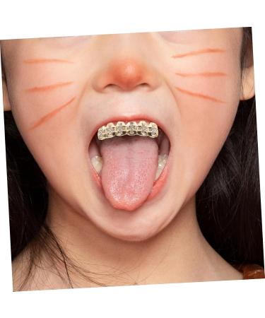 SHERCHPRY 1 Set Teeth Jewelry Hip-hop Supplies Teeth Grills Shiny Mouth Grill Cosplay Grill Teeth Metal Teeth Grill Tooth Gems Grills for Your Teeth for Kids Hip-pop Supply Cool Copper 4.5x1cm copper copper - Buy Online on GoSupps.com