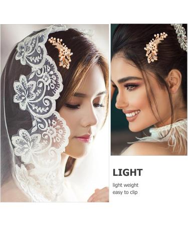 Beavorty Pearl Hair Comb Decorative Women Hair Comb Rhinestone Hair Comb Wedding Bridal Hair Comb Golden - Buy Online on GoSupps.com