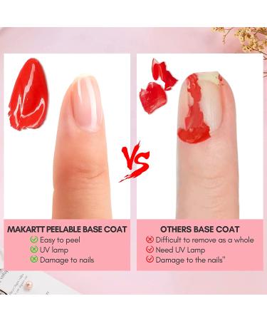 Makartt Peel Off Base Coat 15ml - Clear Water Based Primer for Gel Nail Polish Removal - Buy Online on GoSupps.com