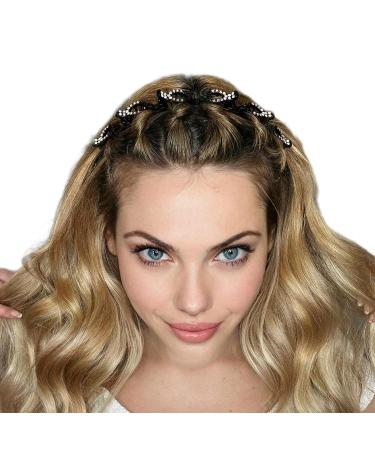 Double-Layered Headbands with Clip - Imitation Diamonds and Pearl | BeautyHair - Buy Online on GoSupps.com