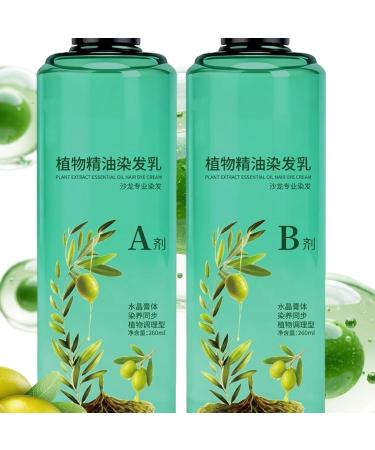 Hair Colour for Women Vegetable Oil Cream 260 ml Long-Lasting Resistance Pack of 2 Bottles of Intensive Coloring White-Grey Hair Coverage for Adults Seniors Hairdressers - Buy Online on GoSupps.com