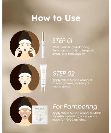 MASTINA White Mastic Essential Kit | Korean Skin Care Set for Dark Spots & Hyperpigmentation | Vegan Collagen & Beta-Glucan | International Shipping - Buy Online on GoSupps.com