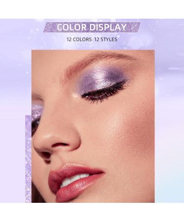 10 12 Colors Liquid Eyeshadow - Long Lasting Pearlescent Highlighter - Highly Pigmented Shiny Eyeshadow Eye Makeup for Women Nicything 10 Pcs 12pcs - Buy Online on GoSupps.com