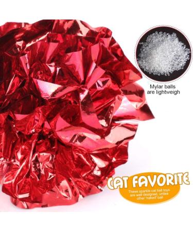 YGDZ Crinkle Cat Balls Toys 20 Pack - Original Mylar Glitter Balls for Cats - Fun Crinkly Sounds - Indoor Kitten Play Toy - Buy Online on GoSupps.com