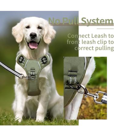 Buy Heele Adjustable Dog Harness & Crockery for Puppies | Breathable Reflective Designs in Army Green - Perfect for Small & Medium Dogs - International Shipping Available - Buy Online on GoSupps.com