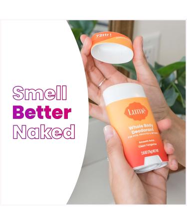 Lume Whole Body Deodorant Stick - 72-Hour Odor Control - Aluminum and Baking Soda Free - Skin Safe - 2.6 oz (Clean Tangerine) - Buy Online on GoSupps.com
