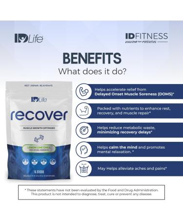 IDLife IDFitness Recover | Muscle Growth & Total Body Recovery | 15 Sticks for Enhanced Recuperation & Renewed Energy - Buy Online on GoSupps.com