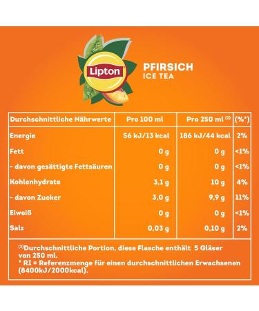 Buy Lipton Ice Tea Peach Flavor - Convenient 6 x 1.25L Disposable Packs | International Shipping Available - Buy Online on GoSupps.com