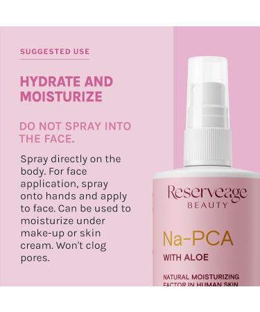 Reserveage Nutrition Na-PCA Spray with Aloe Vera Moisturizing Body Lotion for Dry Skin Anti Aging Face Moisturizer for Women and Men - 8 Fl Oz - Pack Of 2 - Buy Online on GoSupps.com