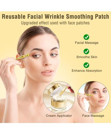 Reusable Silicone Wrinkle Patches Kit - Face & Forehead Wrinkle Treatment with Massage Stick | Overnight Patches for Under Eyes & Facial Care - Buy Online on GoSupps.com