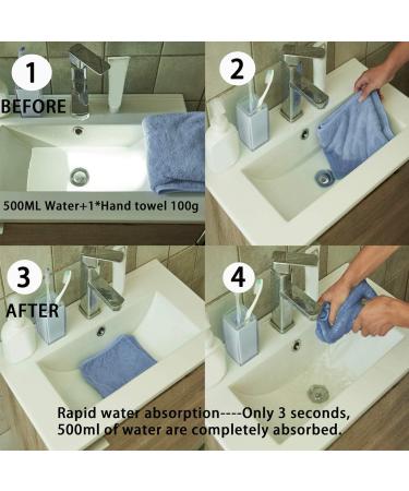 Xinrjojo 3 Piece Coral Microfiber Washcloth Set - Quick-Dry, Super Soft & Absorbent Towels for Makeup Removal, Bathroom, Shower, Gym & Hotel Use - 13x13 inches - Buy Online on GoSupps.com