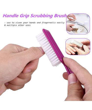 6 Pcs Handle Grip Nail Brush - Nail Cleaning Brushes for Toes and Fingernail - Buy Online on GoSupps.com
