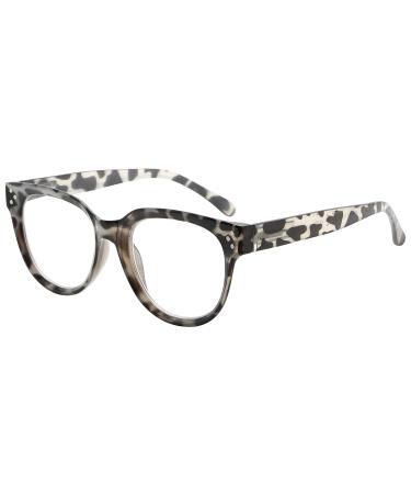 Eyekepper Oversize Reading Glasses Women Stylish Readers -Gray Tortoise +2.50