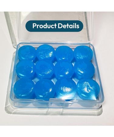 GEN'C B AUTY Silicone Earplugs Reusable Ear Plug | Waterproof | Noise Cancelling | Traveling | Sleeping | Working (24 counts) - Blue Color - Buy Online on GoSupps.com