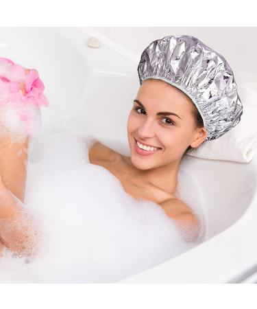 12 Pieces Reusable Aluminum Foil Deep Conditioning Caps for Hair Processing | Salon-Quality Hair Coloring Shower Caps | 16 Inch Silvery - Buy Online on GoSupps.com
