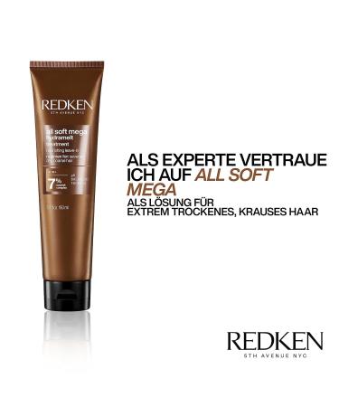 Redken Leave-In Hair Cream for Dry & Broken Hair - 150ml | Hydrated & Enlivened with Aloe Vera | All Soft Mega Hydramelt - Buy Online on GoSupps.com