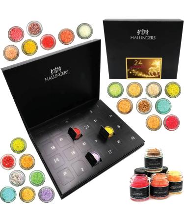 Hallingers Swimming Salt Deluxe Advent Calendar | Handmade 24 Totes Sea Salts | Perfect for Mother's Day Father's Day & Chanukka Gifts - Buy Online on GoSupps.com
