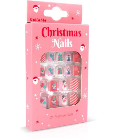 Christmas Children's Press-On Nails - Kids - 24 press-on - Festive Nails - Buy Online on GoSupps.com