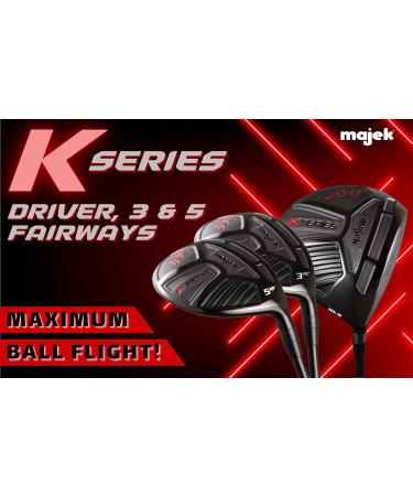 Senior Men's Majek K-Series High Launch 10.5 Driver & 3 5 Fairway Wood Set - Right Handed Senior Flex with Arthritic Grip - Buy Online on GoSupps.com