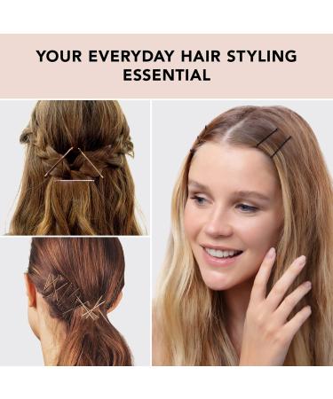 Kitsch Mini Bobby Pins - Hair Pins for Women, Blonde - 45 pcs Pack for Styling and Sectioning - Buy Online on GoSupps.com