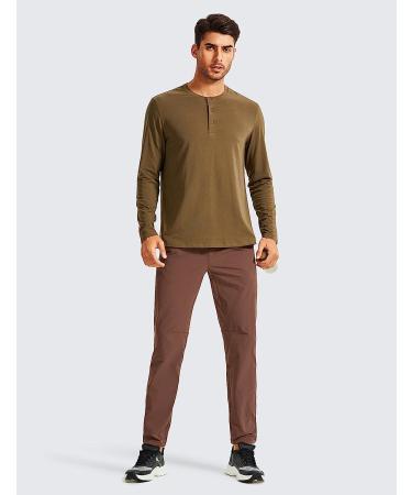 CRZ YOGA Men's 30'' Slim Fit Athletic Pants - XX-Large Dark Brown - Buy Online on GoSupps.com