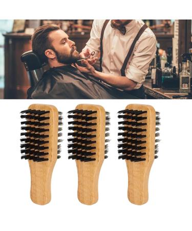3-Part Wood Beard Brush | Double-Sided Soft & Hard Bristles for Grooming & Styling - Essential for Home & Salon - Buy Online on GoSupps.com