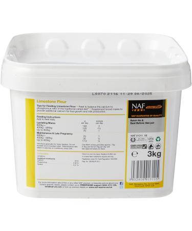 NAF Limestone Flour for Horses 3KG 3 kg (Pack of 1) - Buy Online on GoSupps.com