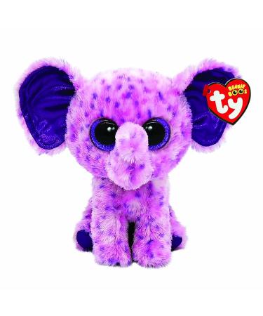 TY Eva Elephant Beanie Boos 6" | Beanie Baby Soft Plush Toy | Collectible Cuddly Stuffed Teddy Elephant Eva