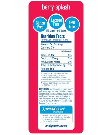Protein2o Flavored Protein Water - Berry Splash 12 Pack | Hydrate with Mixed Berry Protein - Buy Online on GoSupps.com