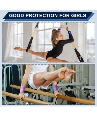Kids Sports Wristbands Set | Colorful Sweatbands for Gym | Polyester Cotton Wrist Bands | Pink Navy Light Purple Turquoise - 4 Pairs - Buy Online on GoSupps.com