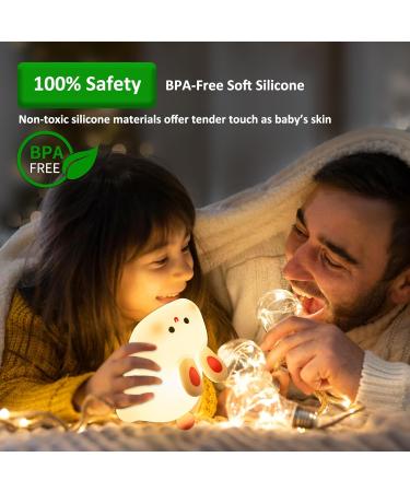 OkiyiD Bunny Night Light - Cute Rabbit Lamp for Nursery, Touch Control, Dimmable, Rechargeable - Perfect Birthday Gift for Boys and Girls - Buy Online on GoSupps.com