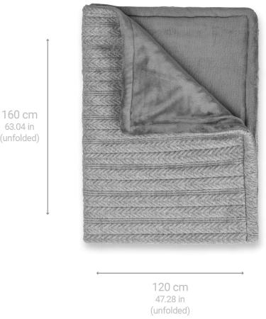 Medisana HB 680 Cuddly Heating Ceiling - Washable Soft Blanket with Automatic Switch-Off 3 Temperature Levels Gray Knitting Pattern | Buy Online - Buy Online on GoSupps.com