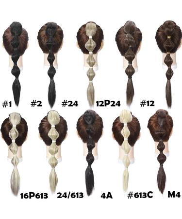 Ponytail Extensions Bubble Braid Ponytail Extension for Women 18 Inch Long Straight Braided Ponytail Hair Extension Claw Clip in Synthetic Ponytail Hair Pieces for Women (Color : 12P24 Size : 18inc 18inches 12P24 - Buy Online on GoSupps.com