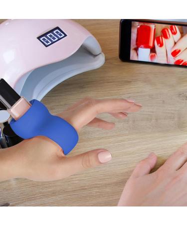 Goowafur Wearable Nail Polish Holder Wearable Anti-Spill Nail Polish Holder Anti Slip Grip Suction Flexible Silicone Nail Polish Holder Stand For Personal And Business Use Blue - Buy Online on GoSupps.com