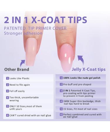 Buy Bartbox Short Almond Press On Nails - Soft Gel Full Cover Nail Tips | Pre-Designed Pink Artificial Fingernails for Nail Extensions - Buy Online on GoSupps.com