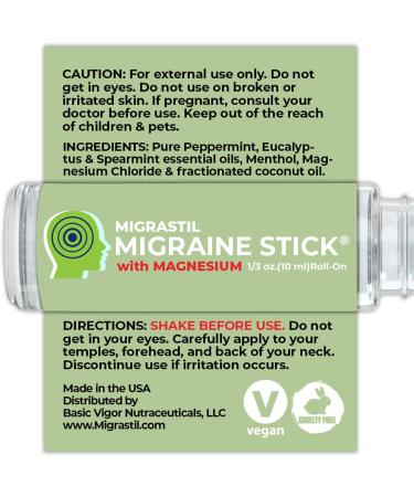 Migrastil Migraine Stick with Magnesium & Topical Magnesium Cream Bundle - Buy Online on GoSupps.com